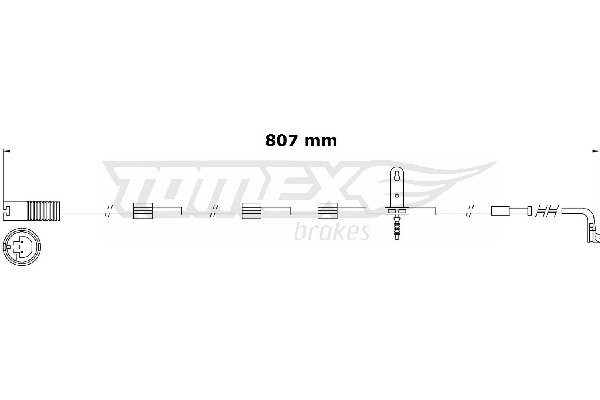 Výstražný kontakt, opotřebení obložení TOMEX Brakes